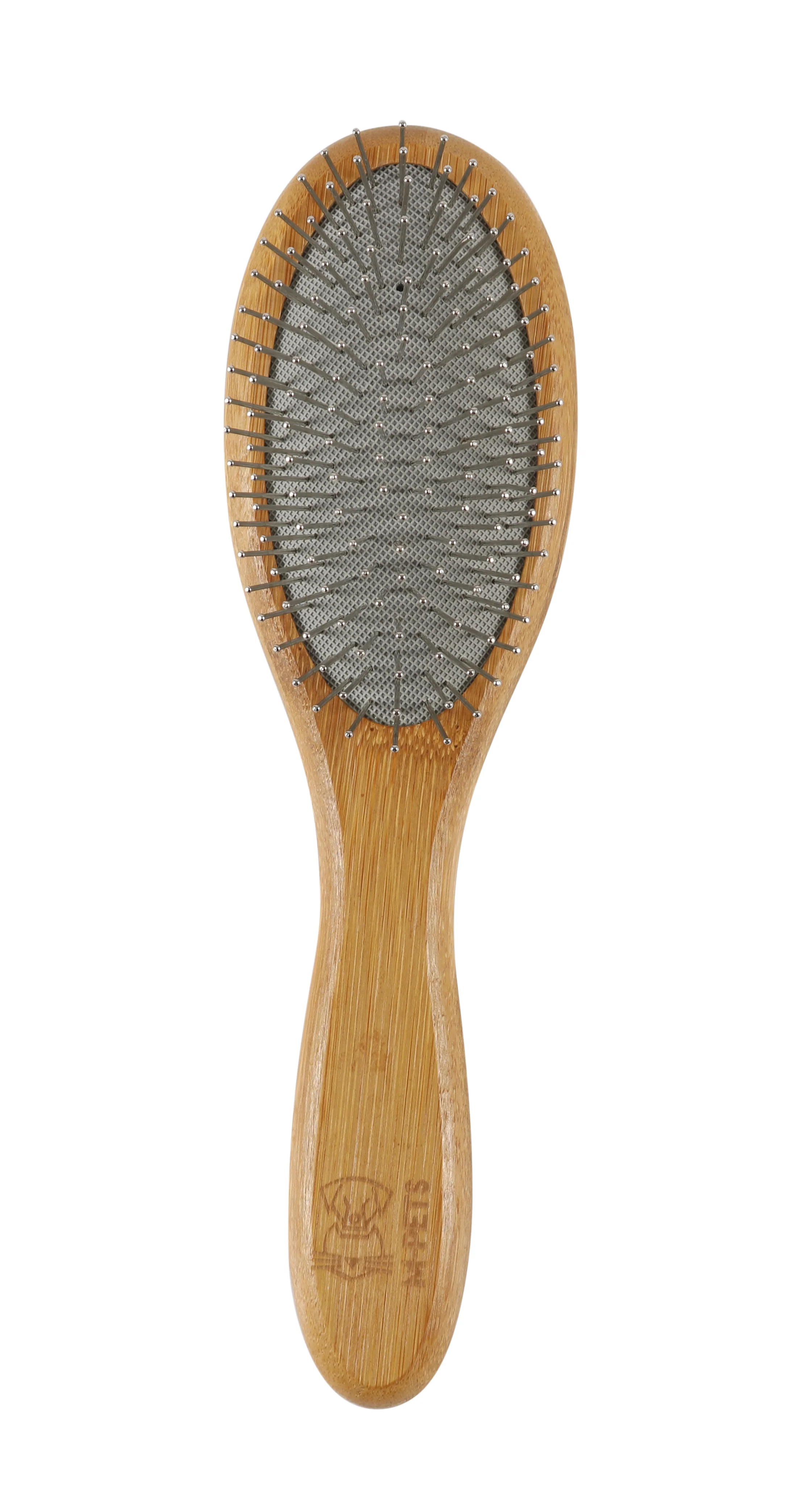 M PETS Bamboo Ball Pin Grooming Brush for Dogs and Cats (Brown) - Image 2