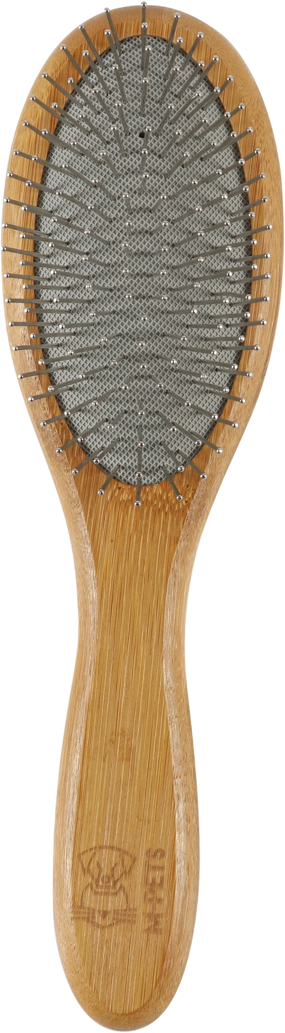 M PETS Bamboo Ball Pin Grooming Brush for Dogs and Cats (Brown) - Image 3