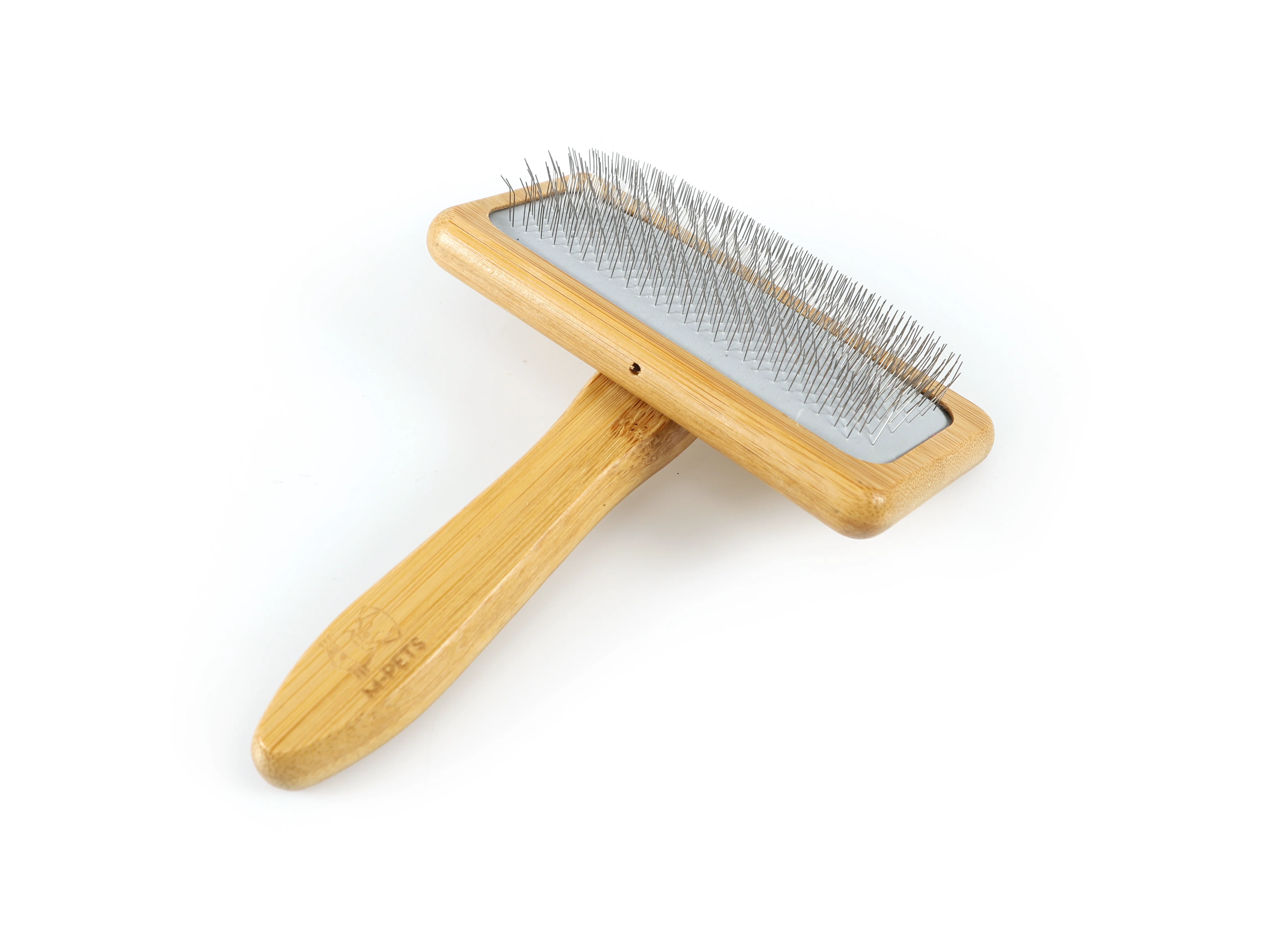 M PETS Bamboo Slicker Brush for Dogs and Cats (Brown) - Image 4