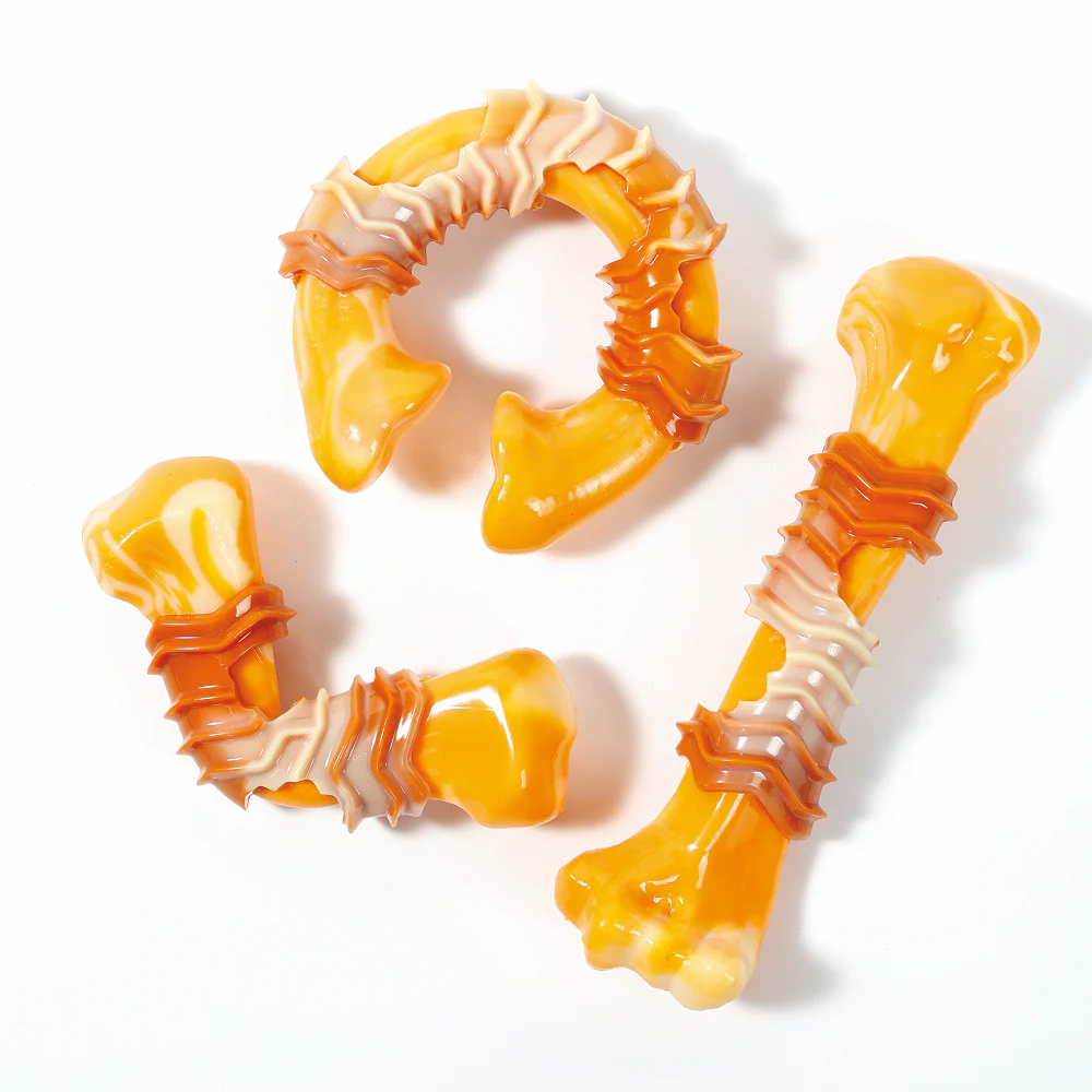 M Pets Carnivore Boomerang Bone Bacon Scented Chew Toy for Dogs (Yellow) - Image 6