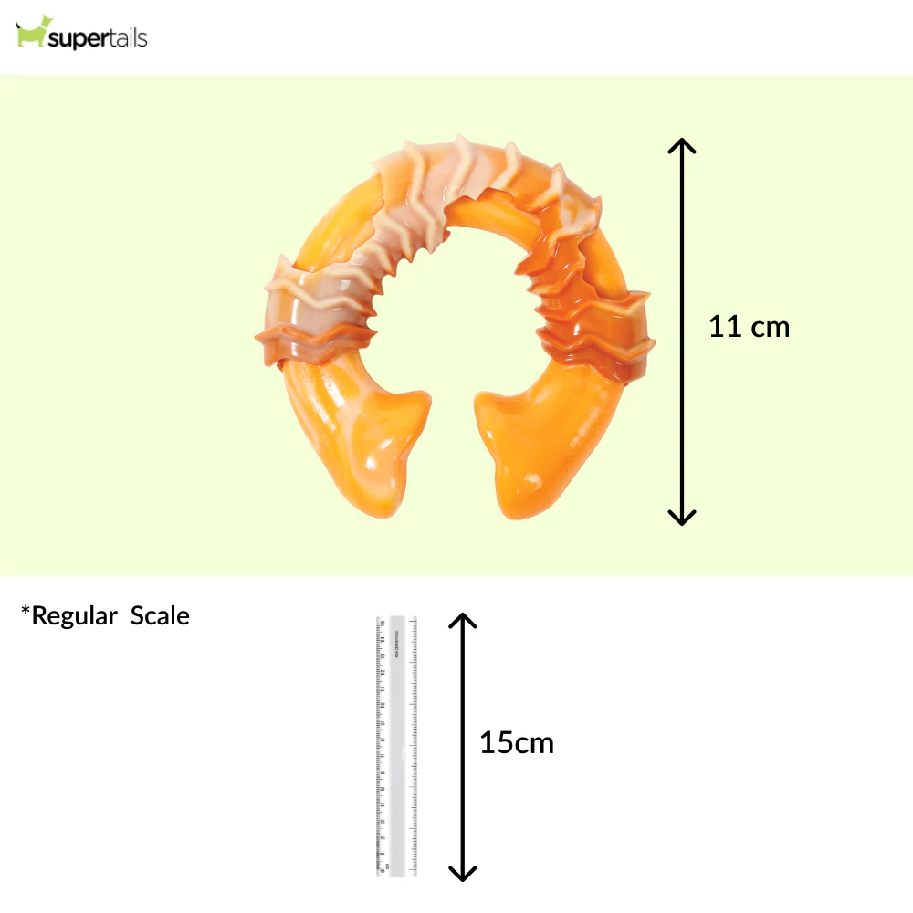 M Pets Carnivore Ring Bone Bacon Scented Chew Toy for Dogs (Yellow) - Image 2