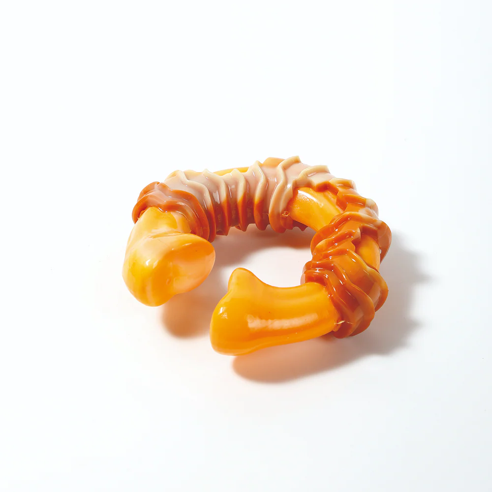 M Pets Carnivore Ring Bone Bacon Scented Chew Toy for Dogs (Yellow) - Image 4