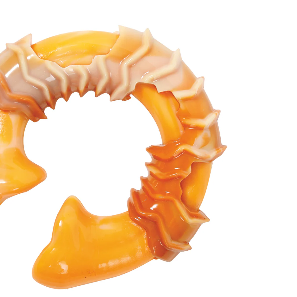 M Pets Carnivore Ring Bone Bacon Scented Chew Toy for Dogs (Yellow) - Image 6