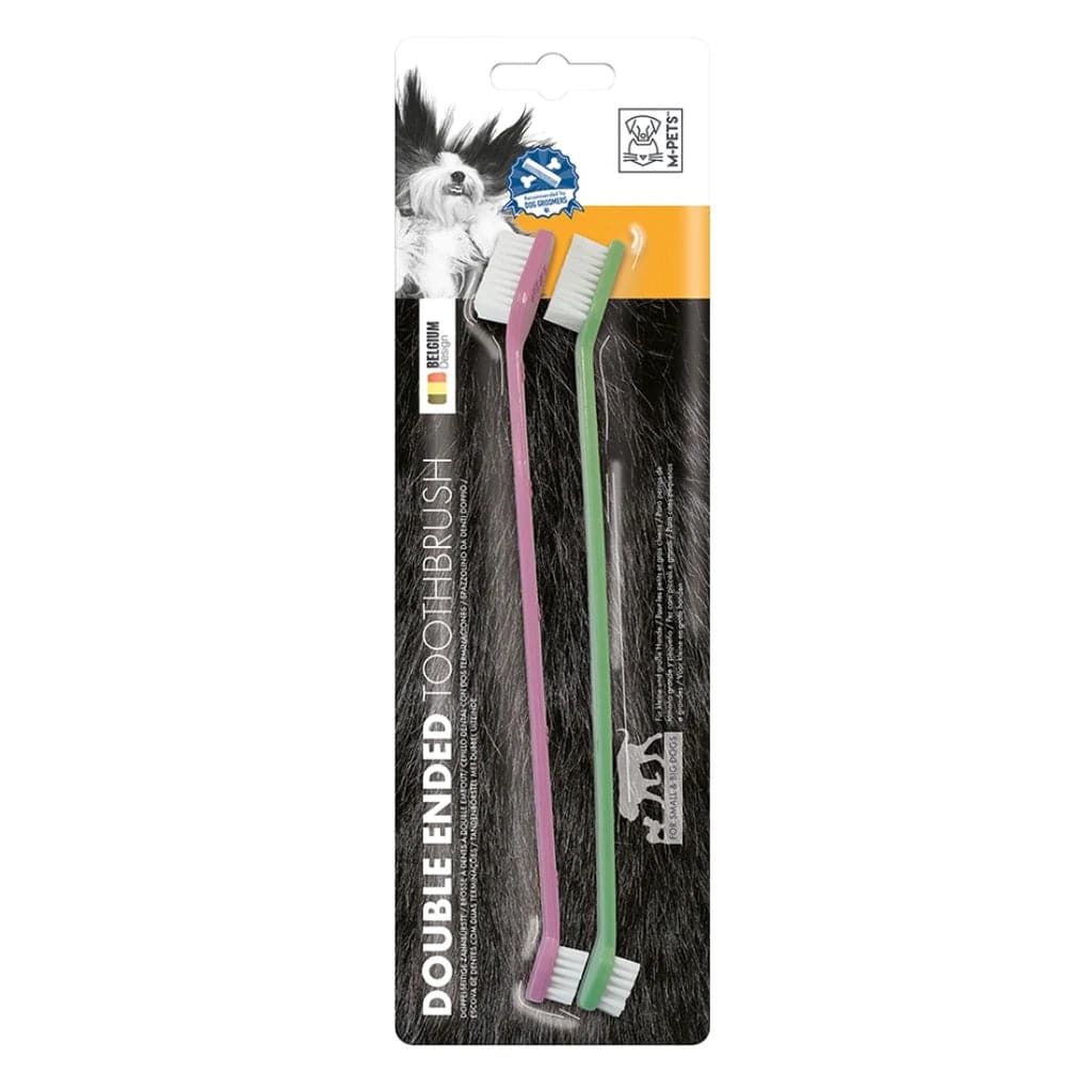 M Pets Double Ended Toothbrush for Dogs (Set of 2) - Image 2