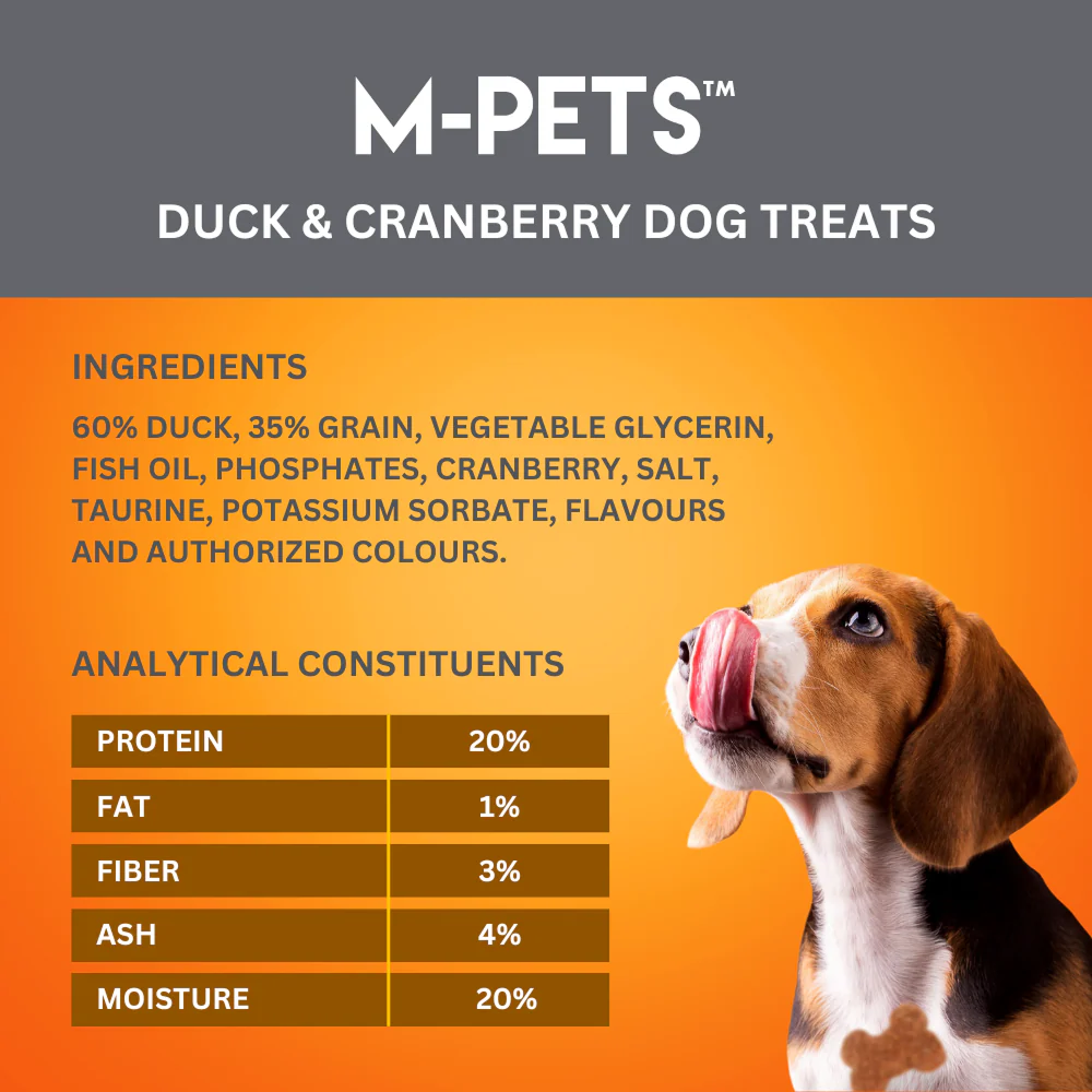 M PETS  Duck & Cranberry Treats for Dogs - Image 3