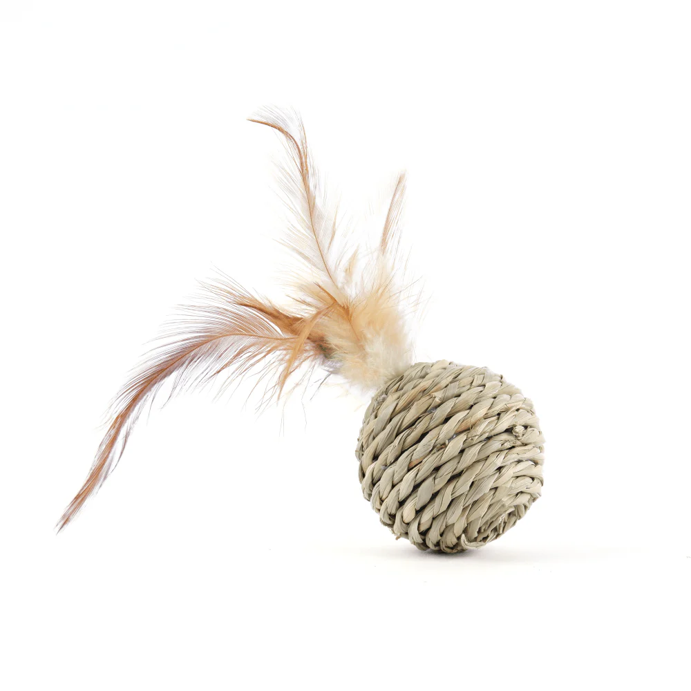 M Pets Natura Seagrass Roll & Ball Toy for Cats - Image 3