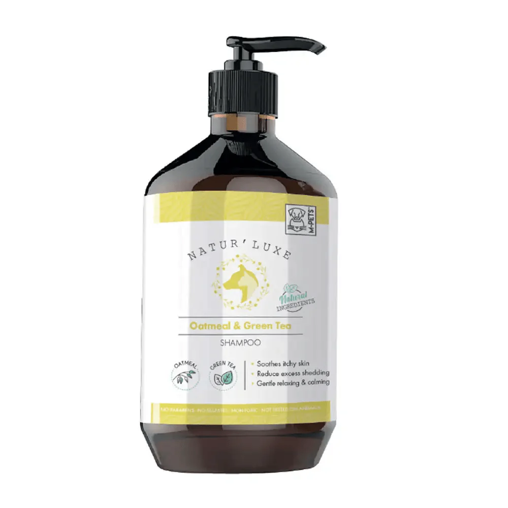 M Pets Natur'Luxe Oatmeal & Green Tea Shampoo for Dogs and Cats - Image 2