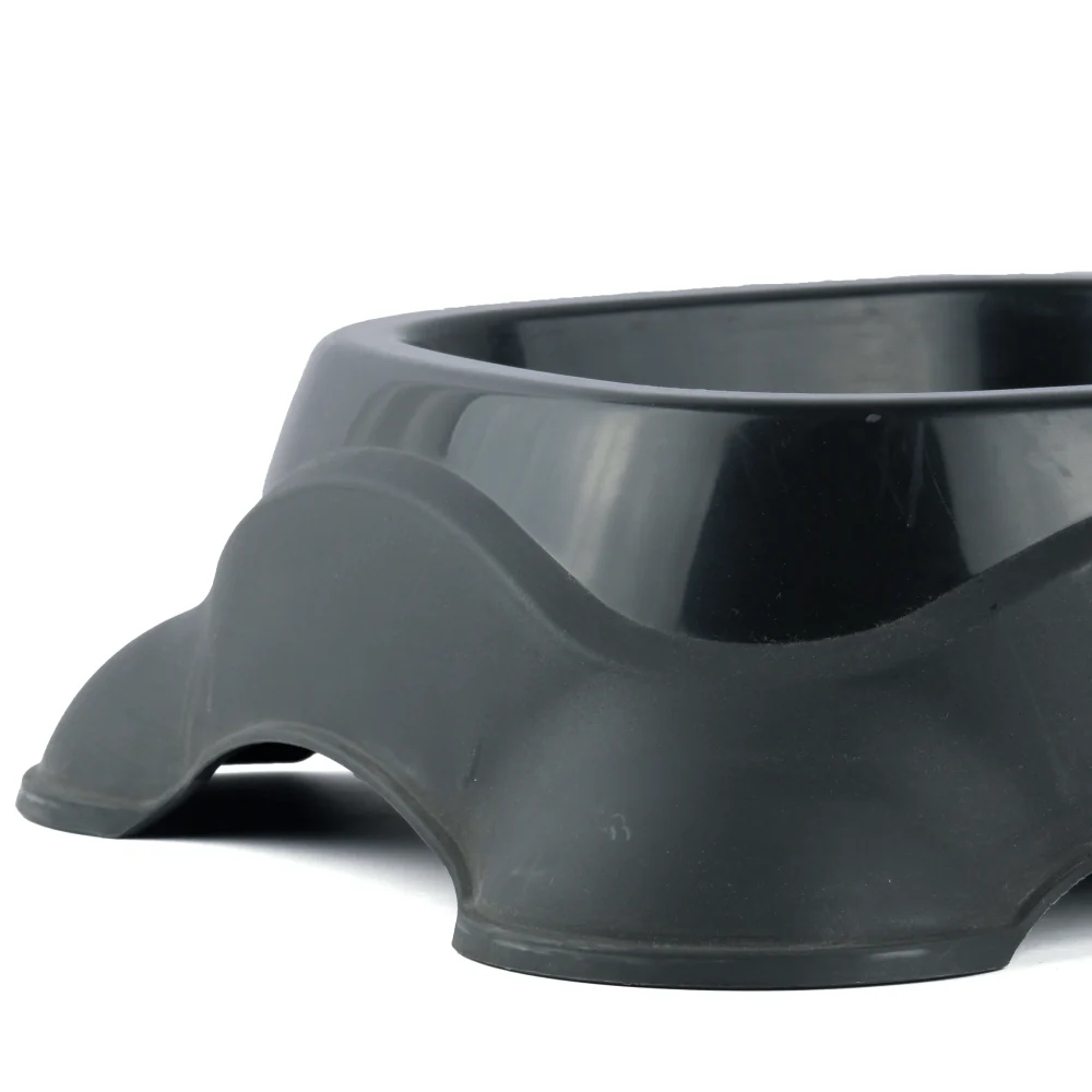 M Pets Plastic Single Bowl for Dogs (Black) - Image 2