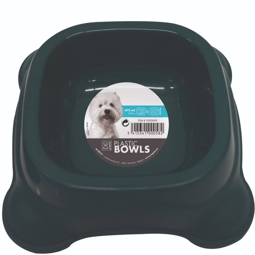 M Pets Plastic Single Bowl for Dogs (Blue) - Image 2