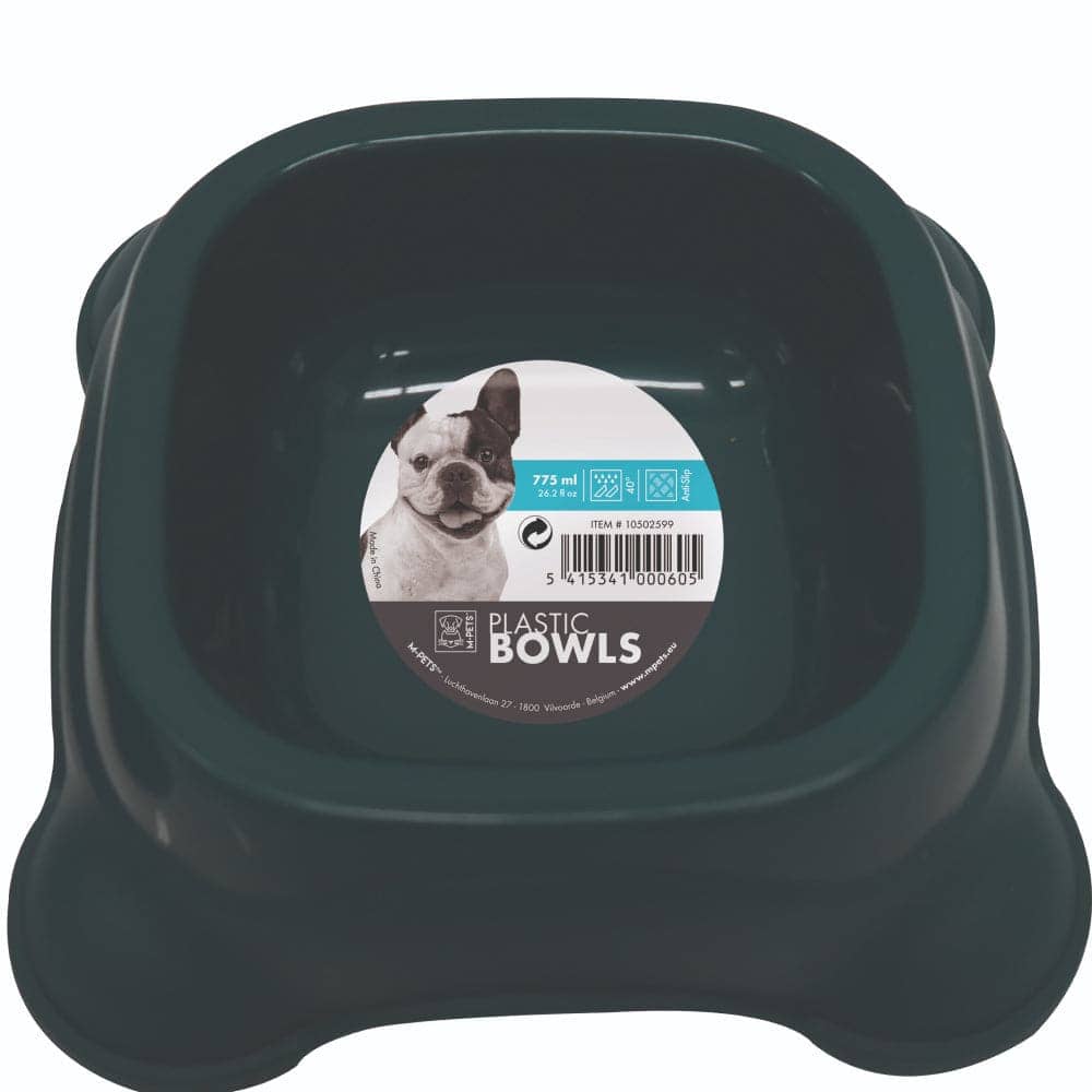 M Pets Plastic Single Bowl for Dogs (Blue) - Image 4