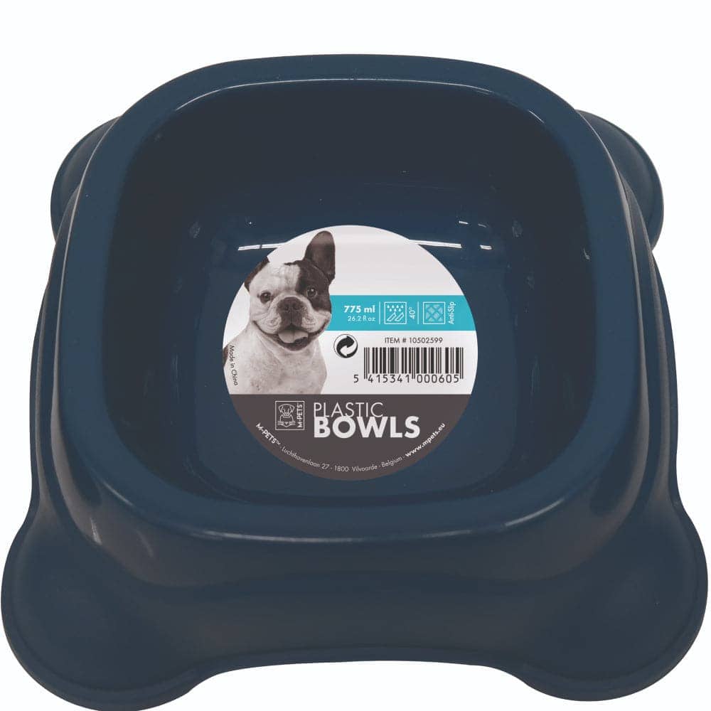 M Pets Plastic Single Bowl for Dogs (Blue) - Image 5
