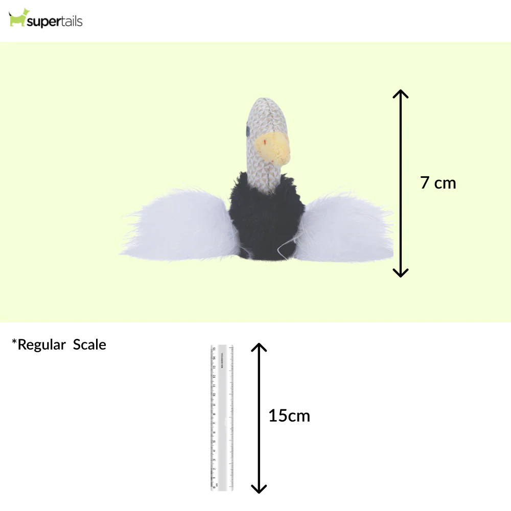 M Pets Plume Ostrich Catnip Toy for Cats (White) - Image 2