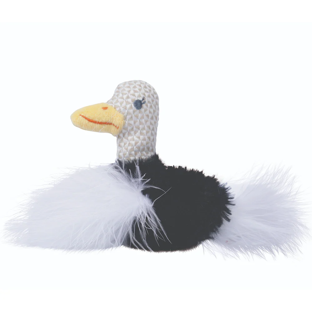 M Pets Plume Ostrich Catnip Toy for Cats (White) - Image 3