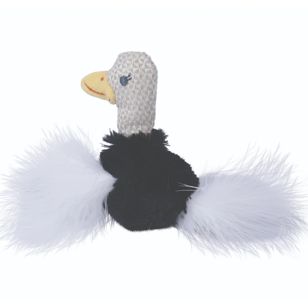 M Pets Plume Ostrich Catnip Toy for Cats (White) - Image 4