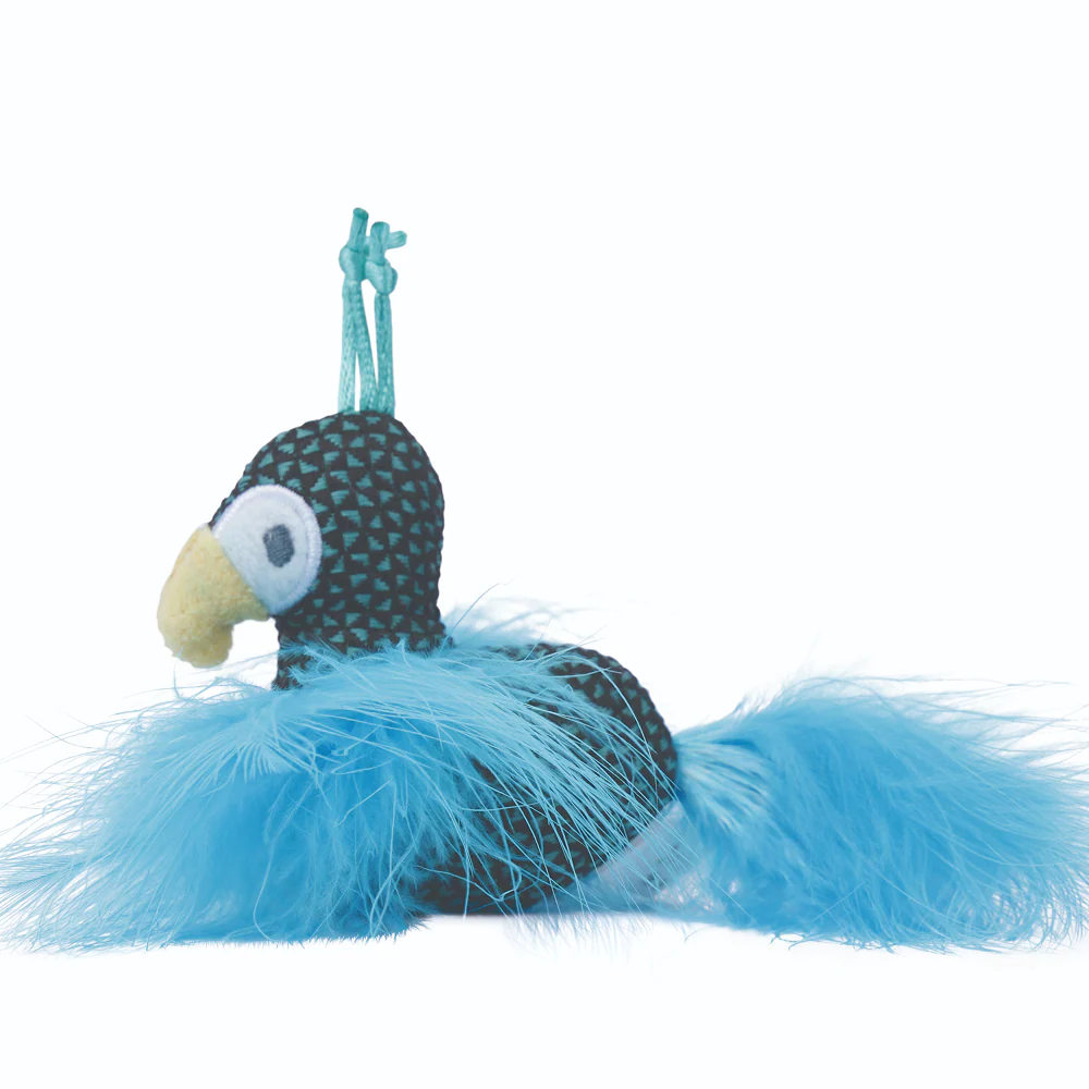 M Pets Plume Peacock Catnip Toy for Cats (Blue) - Image 3