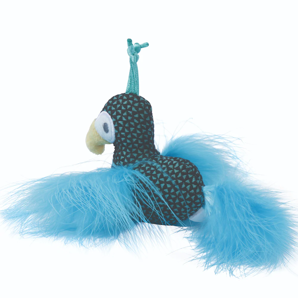 M Pets Plume Peacock Catnip Toy for Cats (Blue) - Image 4