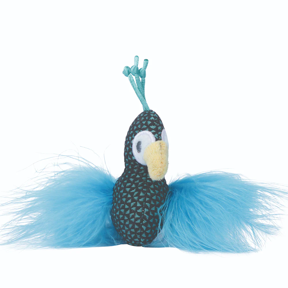 M Pets Plume Peacock Catnip Toy for Cats (Blue) - Image 5
