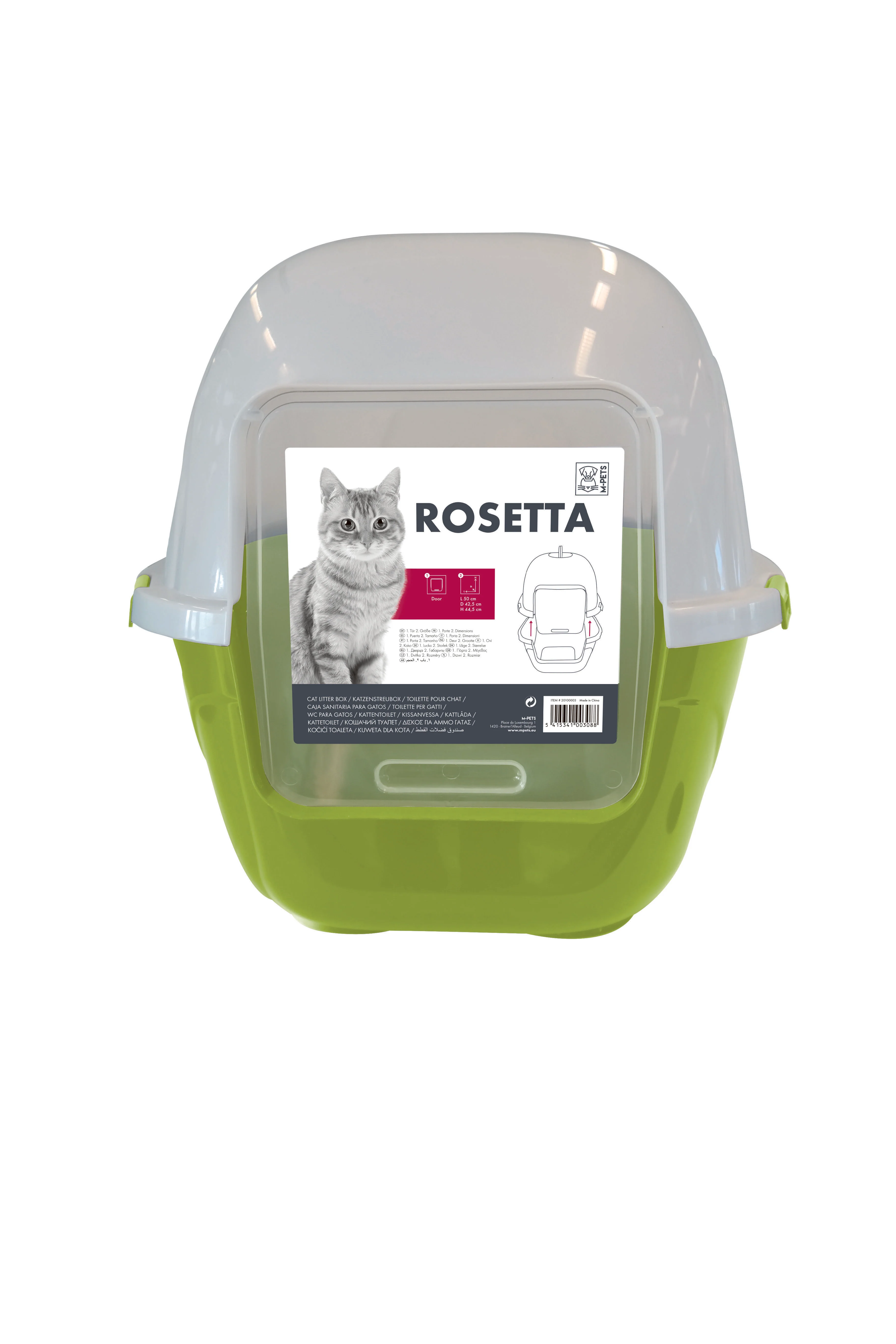 M Pets Rosetta Litter Box for Cats (Green)