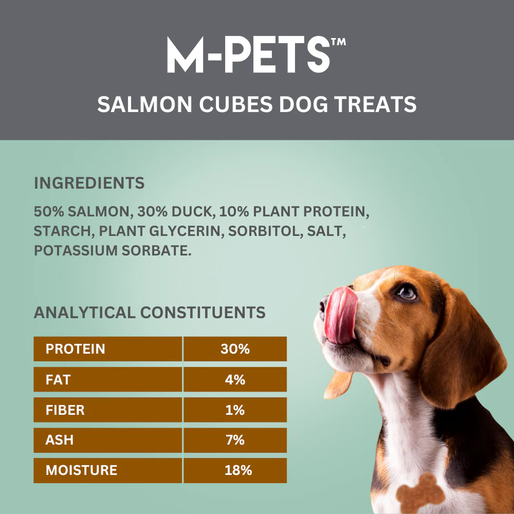 M PETS Salmon Cubes Treats for Dogs - Image 4