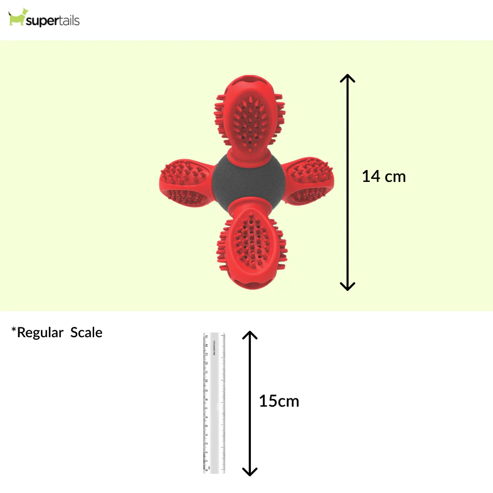M Pets Saturn Toy for Dogs (Red/Black) - Image 2