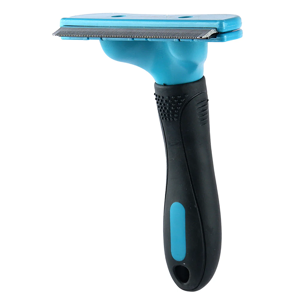 M Pets Stylus Deshedding Brush for Dogs and Cats (Blue) - Image 5