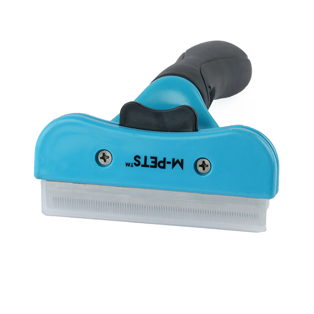 M Pets Stylus Deshedding Brush for Dogs and Cats (Blue) - Image 6