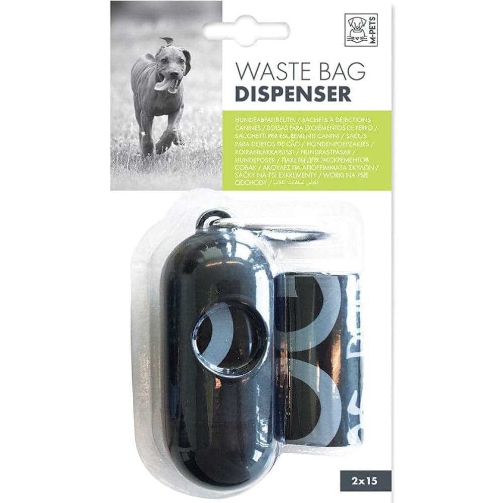 M Pets Waste Bag Dispenser for Dogs (Black/Orange) - Image 2