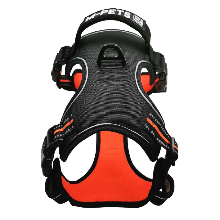 M Pets Water Resistant 3buckle Hiking Harness for Dogs (Orange) - Image 3