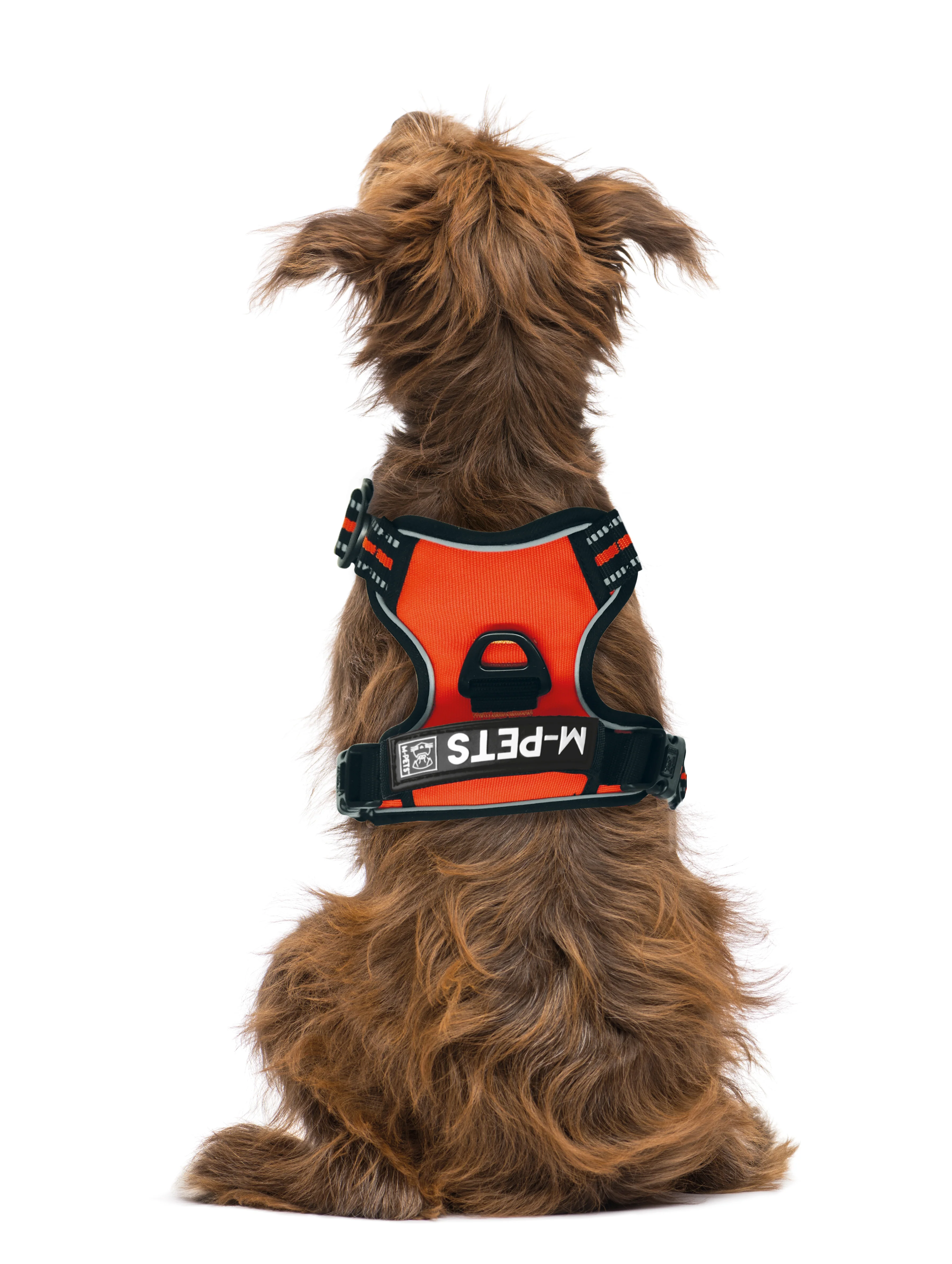 M Pets Water Resistant 3buckle Hiking Harness for Dogs (Orange) - Image 9