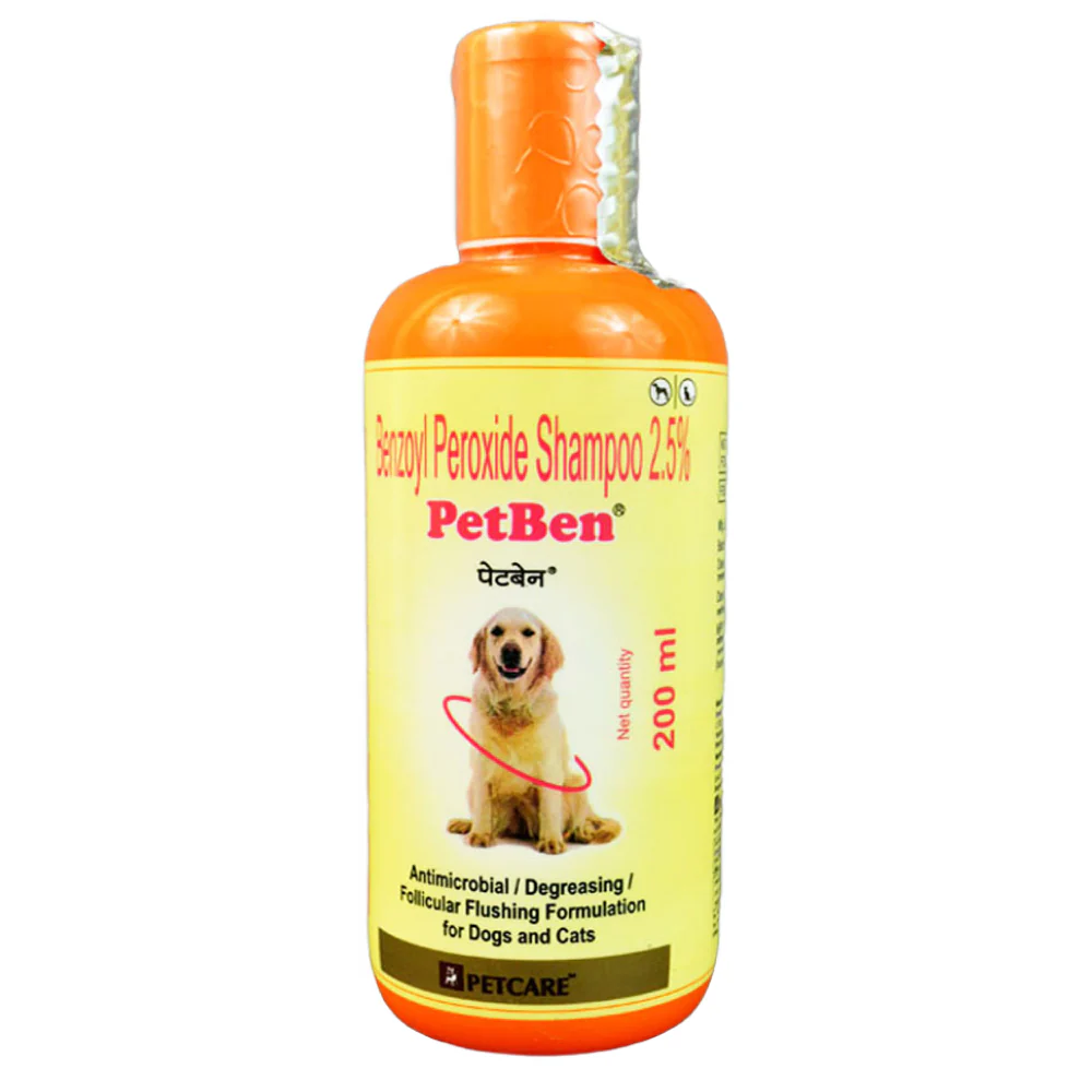 Petcare Petben (Benzoyl peroxide) Shampoo for Dogs & Cats (200ml) - Image 2
