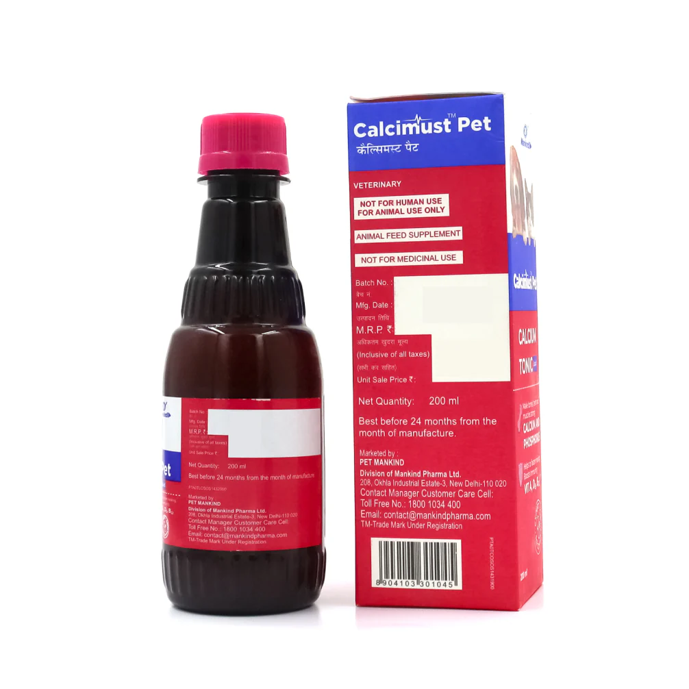 Mankind Calcimust Syrup Calcium Supplement for Dogs and Cats (200ml) - Image 3