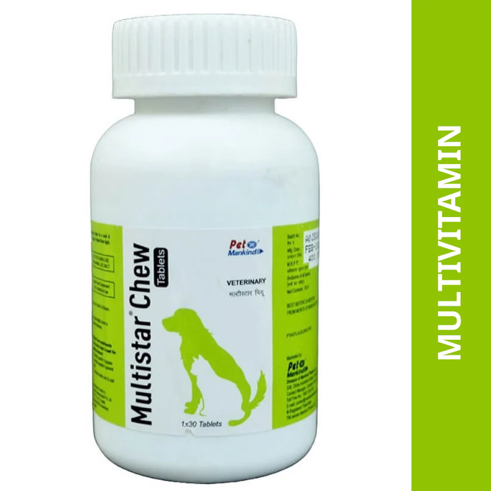 Mankind Multistar Chew tablets Multivitamin Supplement for Dogs and Cats (pack of 30 tablets) - Image 4