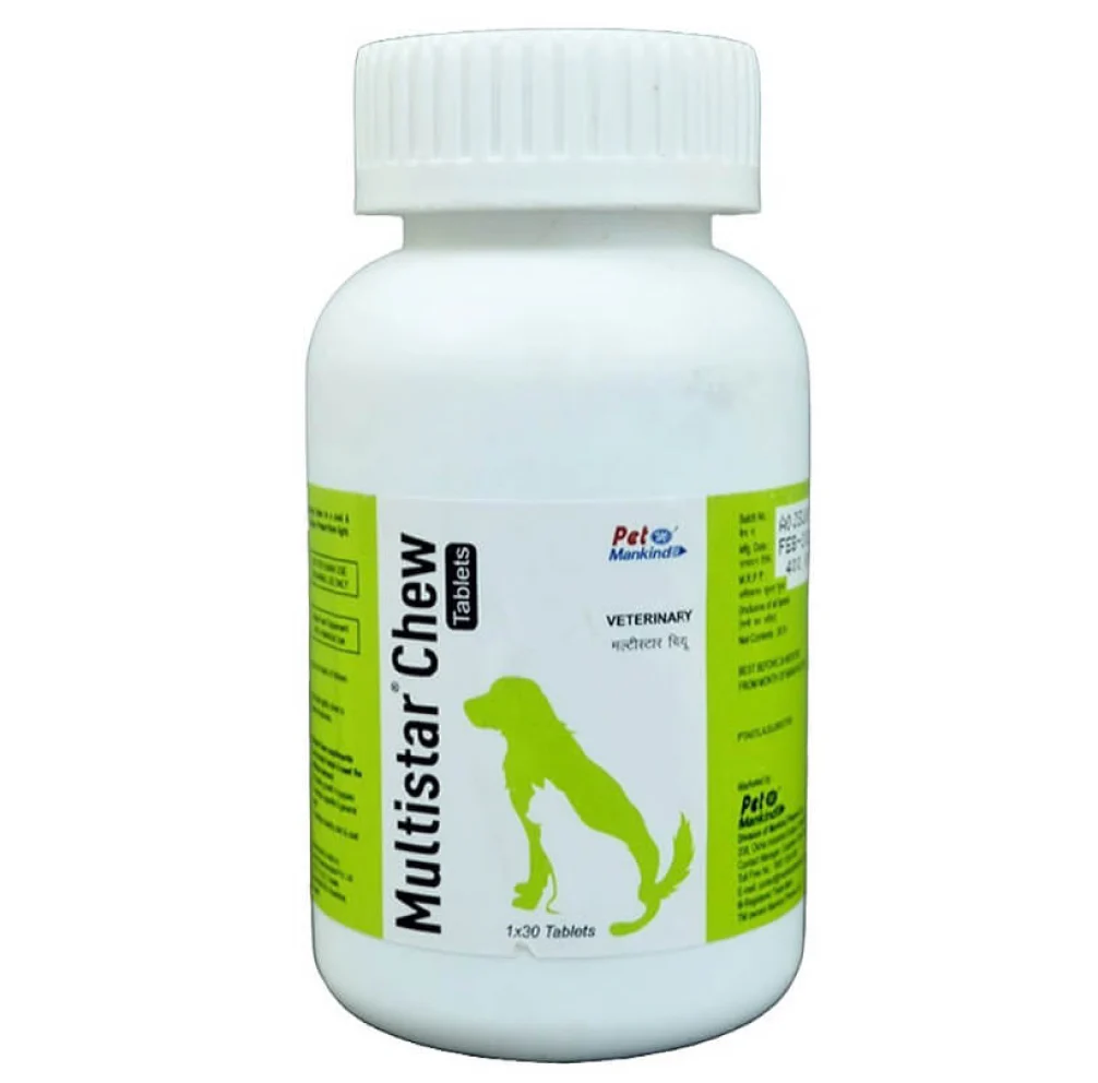 Mankind Multistar Chew tablets Multivitamin Supplement for Dogs and Cats (pack of 30 tablets) - Image 5