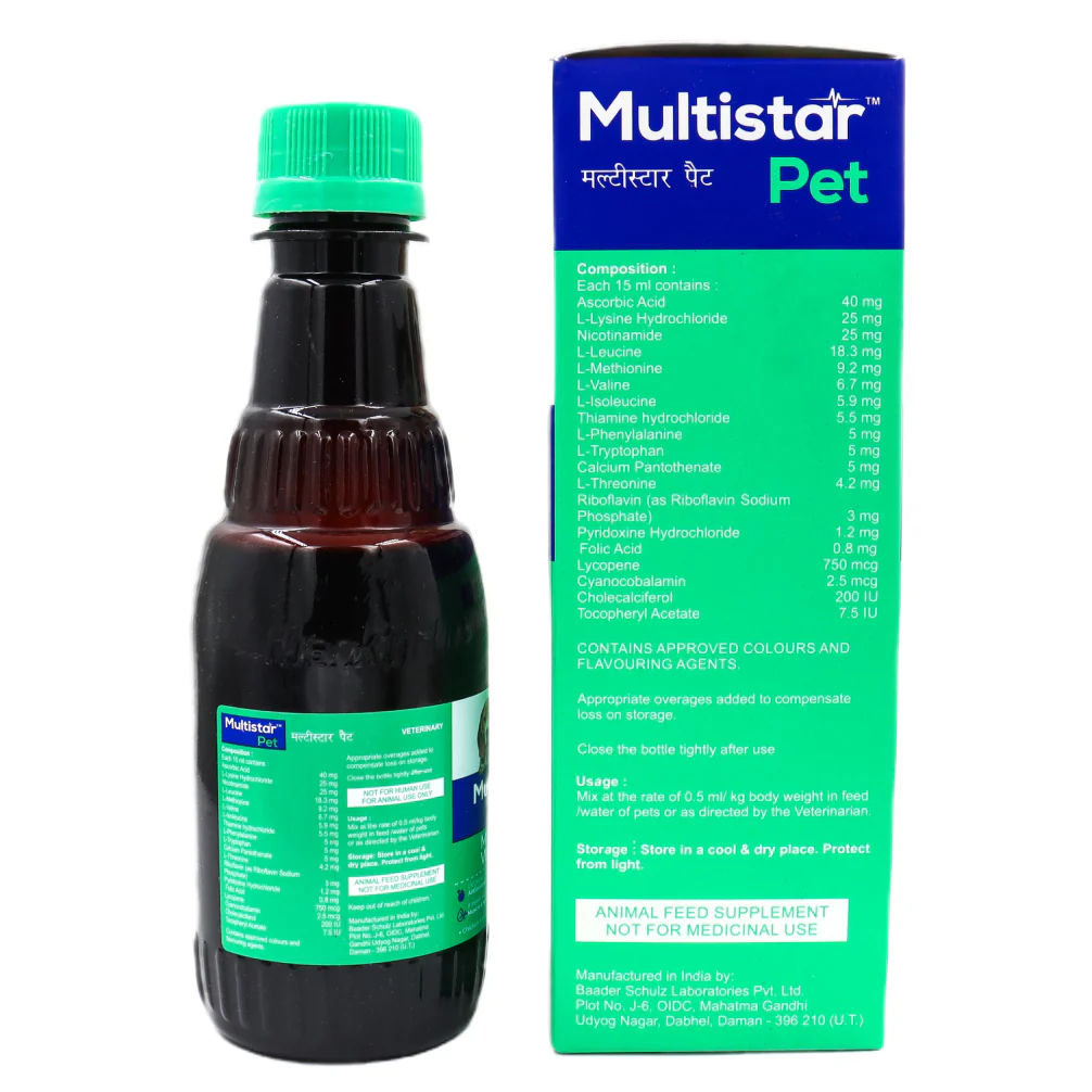 Mankind Multistar Pet Syrup Multivitamin Supplements for Dogs and Cats (200ml) - Image 4