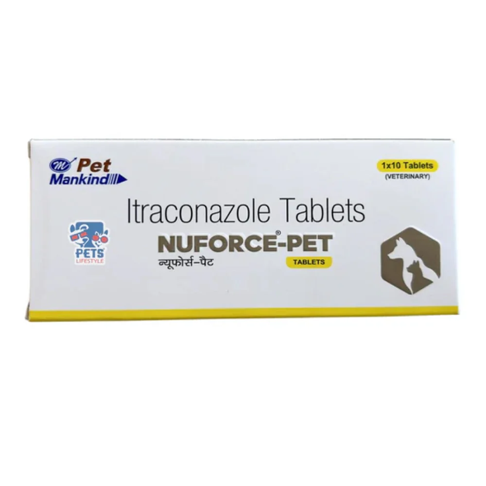 Mankind Nuforce Pet 100mg (Itraconazole) Tablets for Dogs and Cats