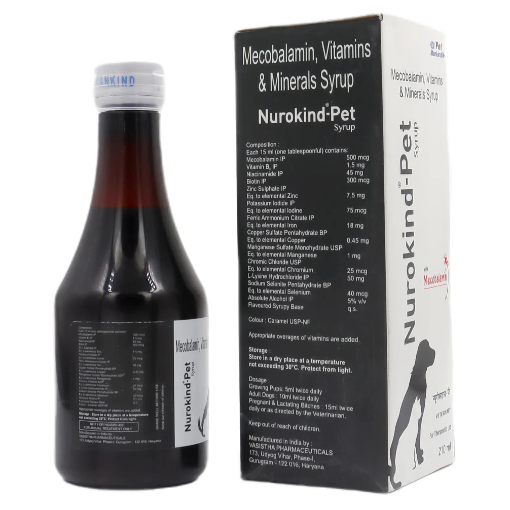 Mankind Nurokind Pet Syrup Multi Vitamin Supplement for Dogs and Cats (210ml) - Image 5