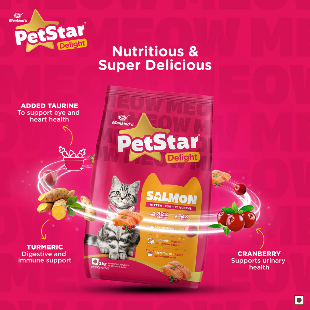 Mankind PetStar Salmon Kitten Cat Dry Food - Image 2