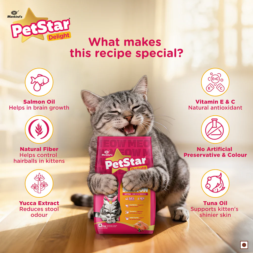 Mankind PetStar Salmon Kitten Cat Dry Food - Image 3