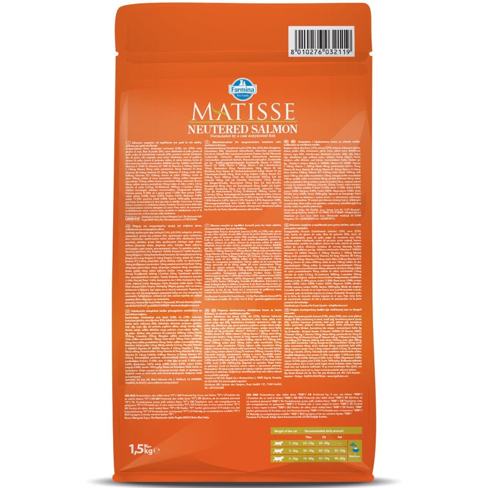 Farmina Matisse Neutered Salmon Cat Dry Food - Image 3