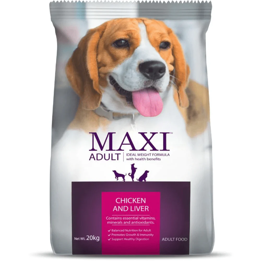 Maxi Adult Chicken and Liver Dog Dry Food - Image 2