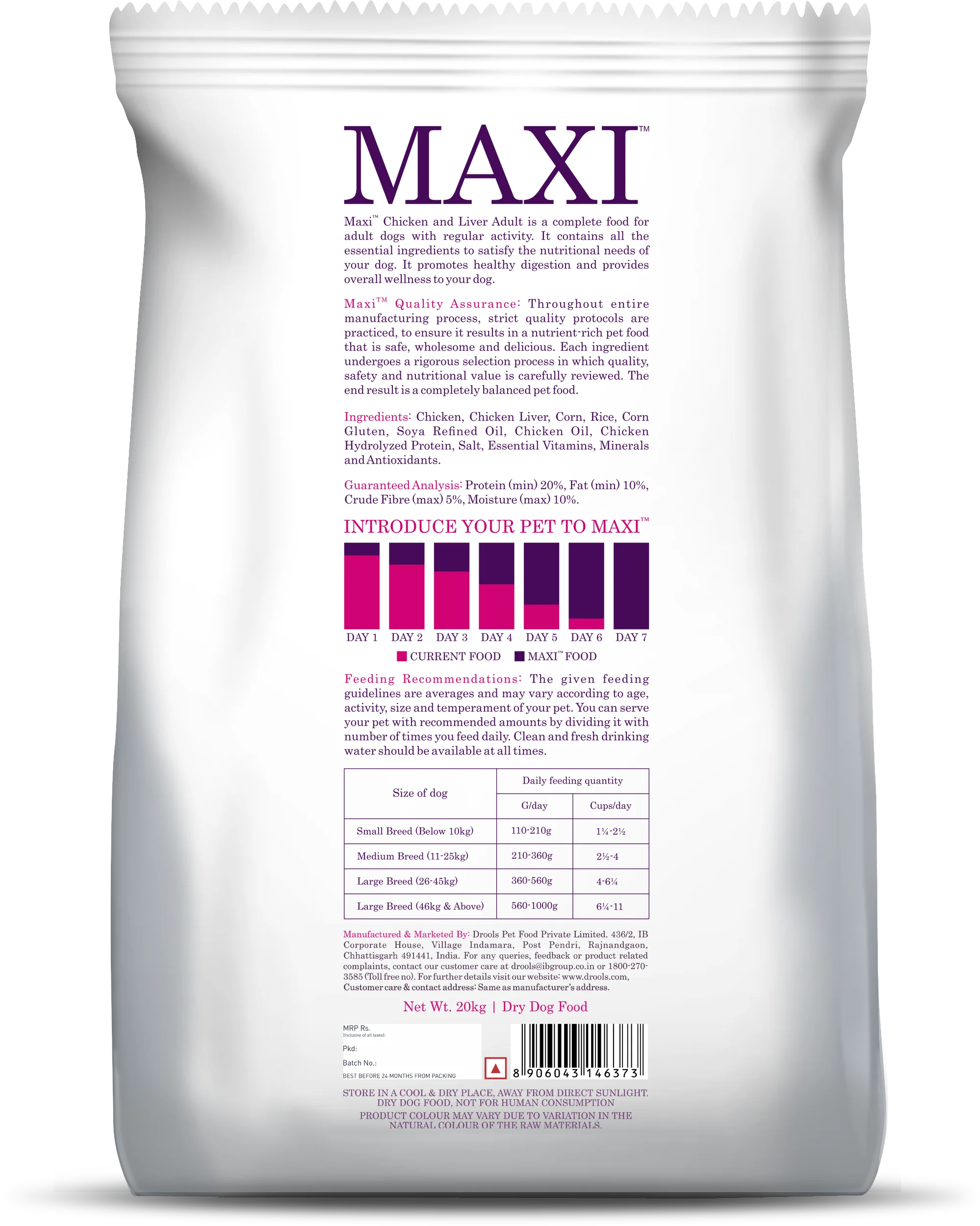 Maxi Adult Chicken and Liver Dog Dry Food - Image 9