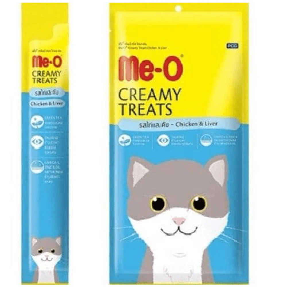 Me O Creamy Chicken & Liver and Creamy Bonito Cat Treat Combo - Image 2