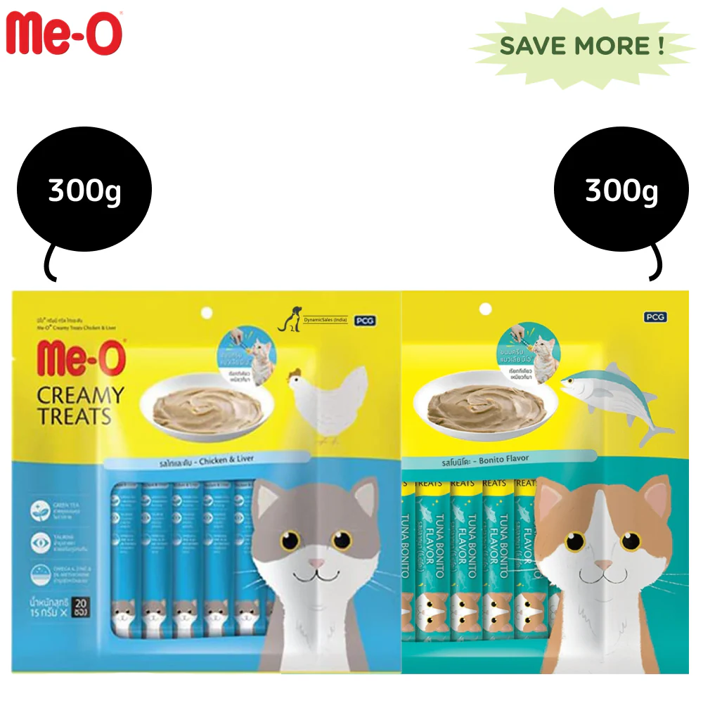 Me O Creamy Chicken & Liver and Creamy Bonito Cat Treat Combo - Image 6