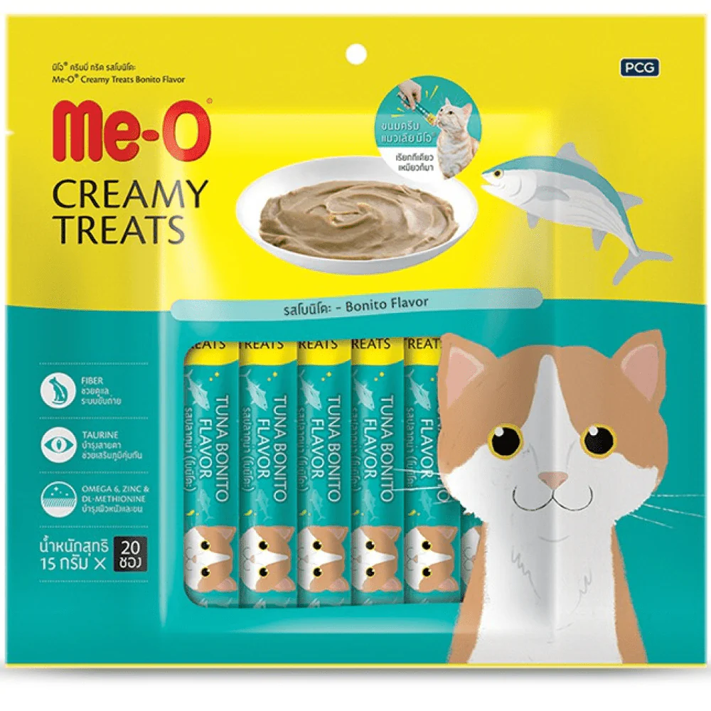 Me O Creamy Chicken & Liver, Crab, Bonito Cat Treat Combo - Image 2