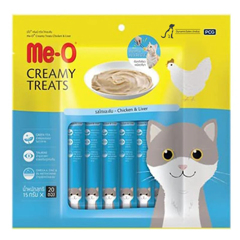 Me O Creamy Chicken & Liver, Crab, Bonito Cat Treat Combo - Image 4