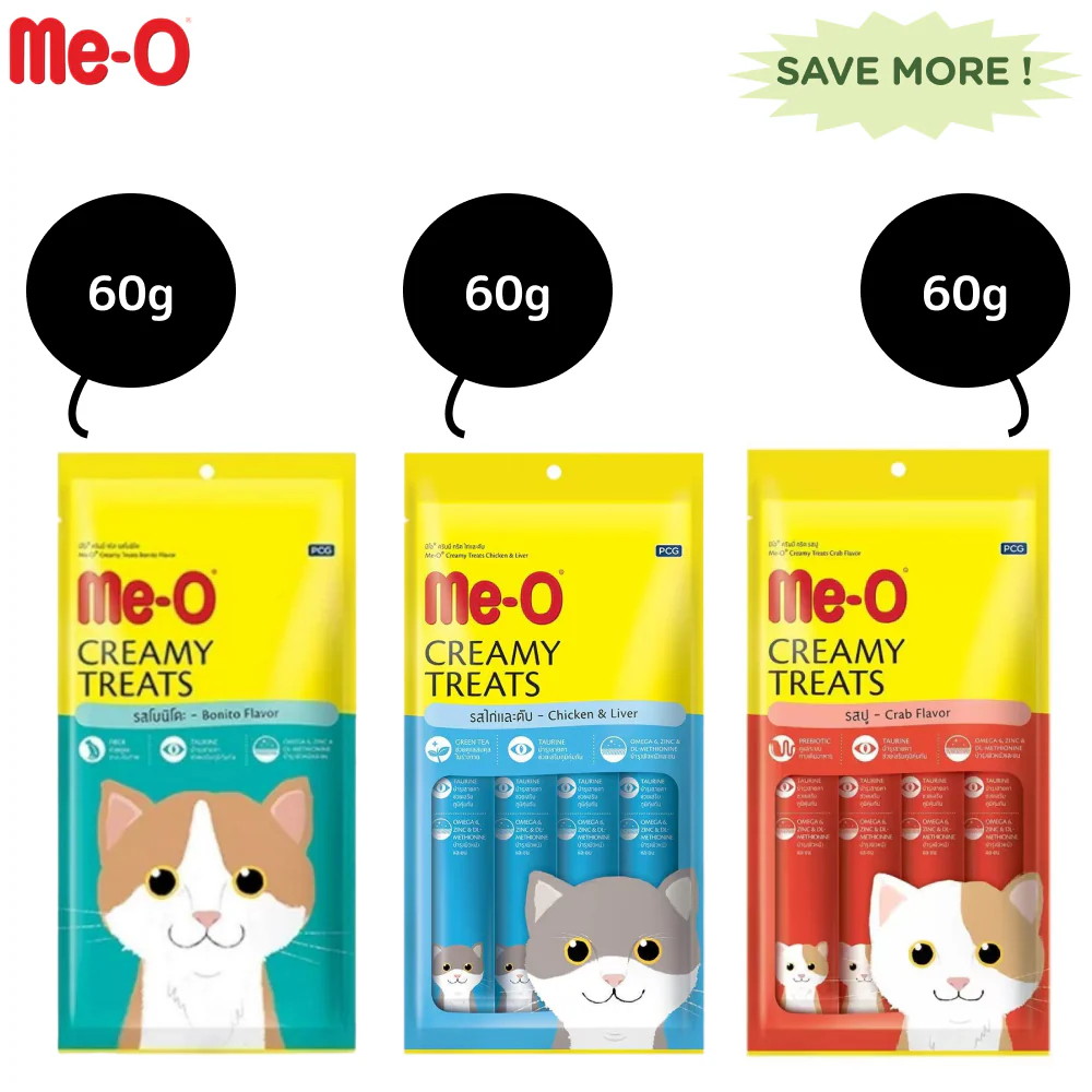 Me O Creamy Chicken & Liver, Crab, Bonito Cat Treat Combo - Image 8