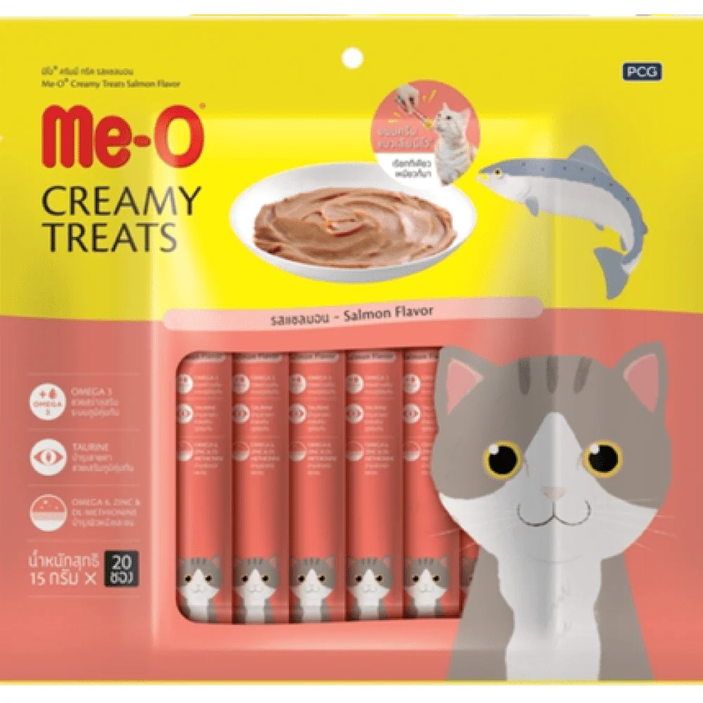 Me O Creamy Chicken & Liver, Salmon and Bonito Treats and Fofos Geek Ball Toy for Cats Combo - Image 4