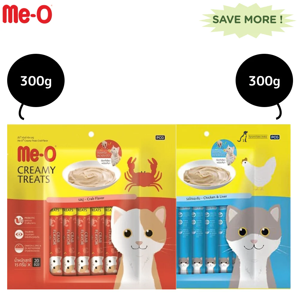 Me O Creamy Crab and Chicken & Liver Cat Treat Combo - Image 6