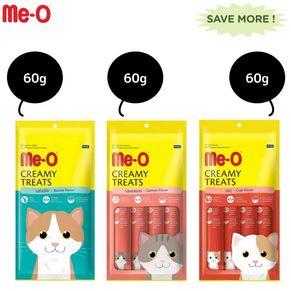 Me O Creamy Crab, Salmon and Bonito Cat Treat Combo - Image 5