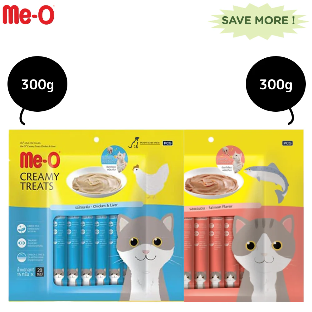 Me O Creamy Salmon and Chicken & Liver Cat Treat Combo - Image 6